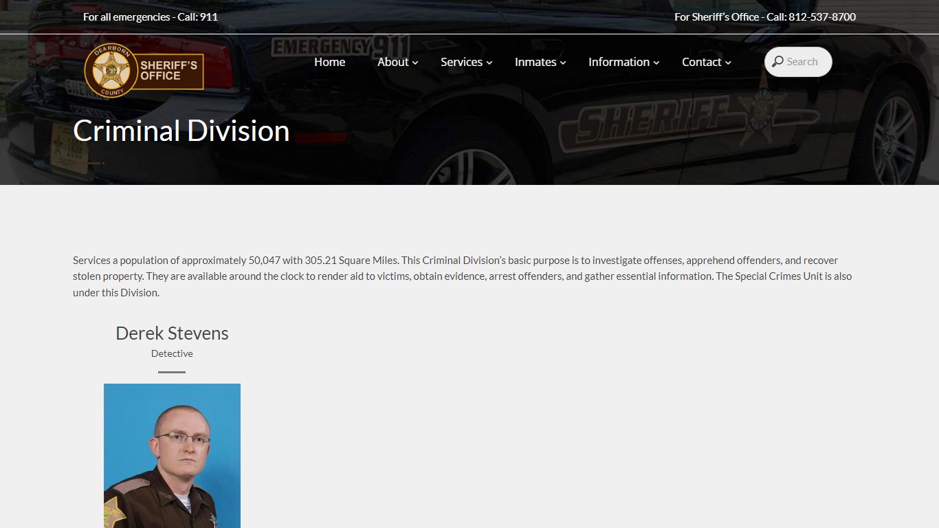 Criminal Division – Dearborn County Sheriff's Office